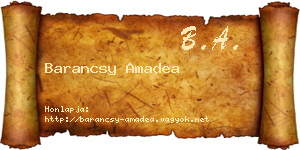 Barancsy Amadea névjegykártya